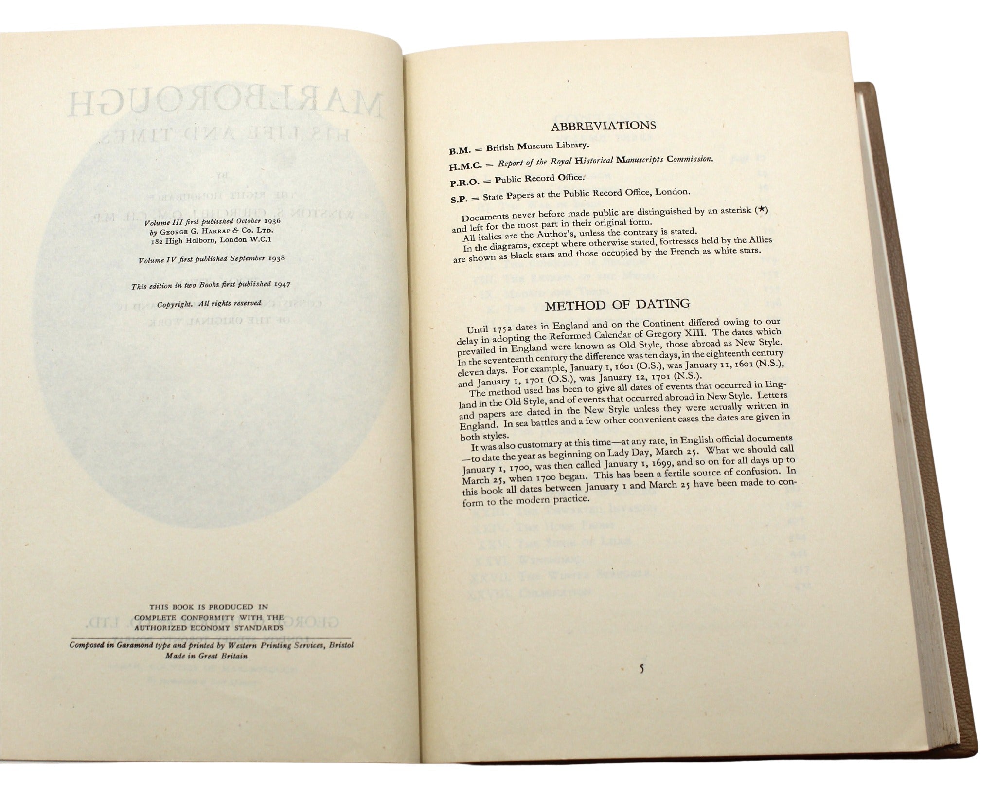 Marlborough: His Life and Times, by Winston S. Churchill, First Edition Thus, Two Volume Set, 1947 - The Great Republic
