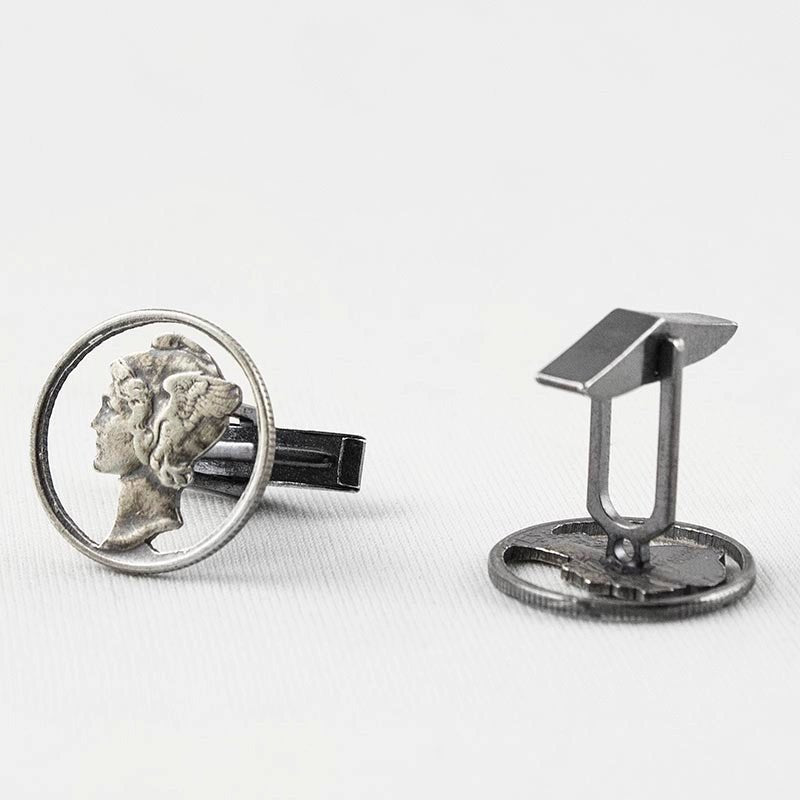 Mercury Circled Cufflinks - The Great Republic
