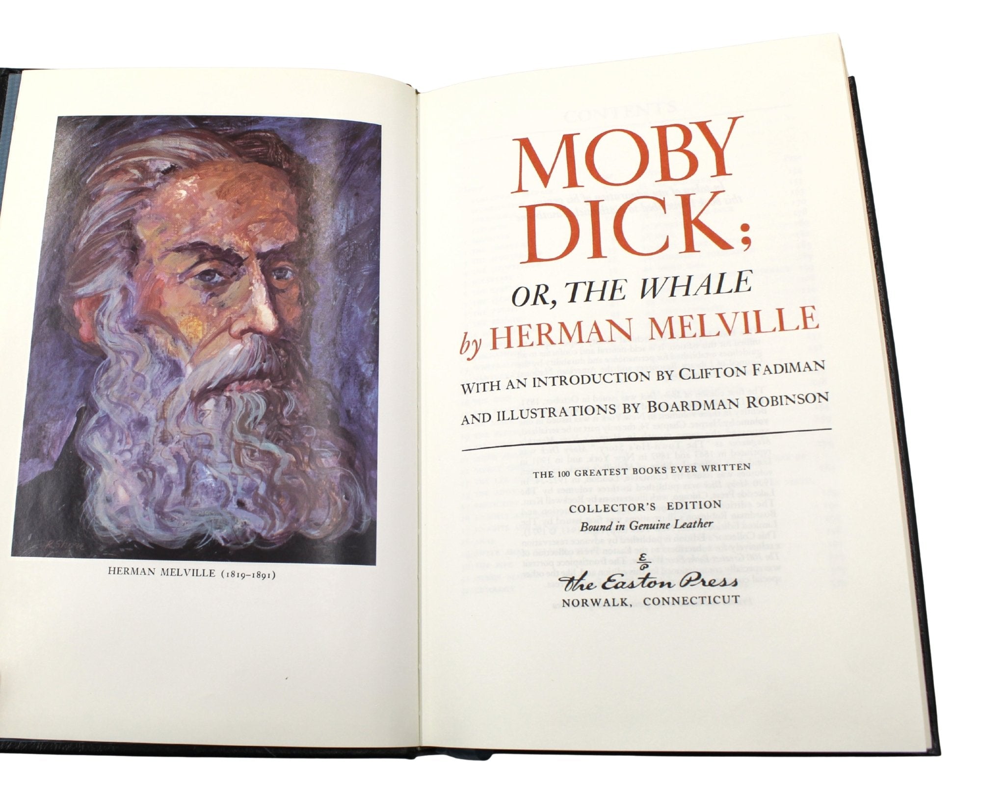Moby Dick of The Whale by Herman Melville, Illustrated by Boardman Robinson, Easton Press Collector’s Edition, 1977 - The Great Republic