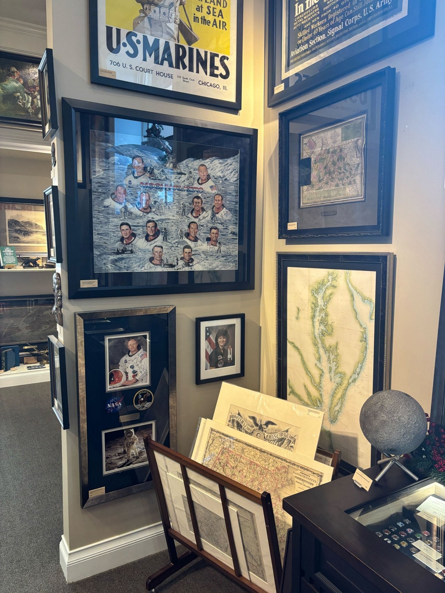 "Moonwalkers" Limited Edition Lithograph by Ron Lewis, Numbered 433/1000, Signed by Eleven Moonwalkers - The Great Republic