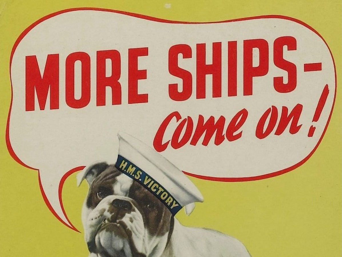 "More Ships - Come on! War Savings are Warships..." Vintage WWII British Poster - The Great Republic