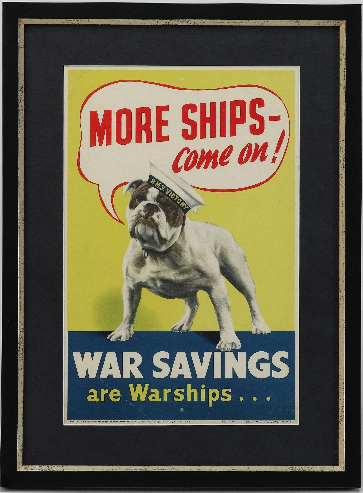 "More Ships - Come on! War Savings are Warships..." Vintage WWII British Poster - The Great Republic