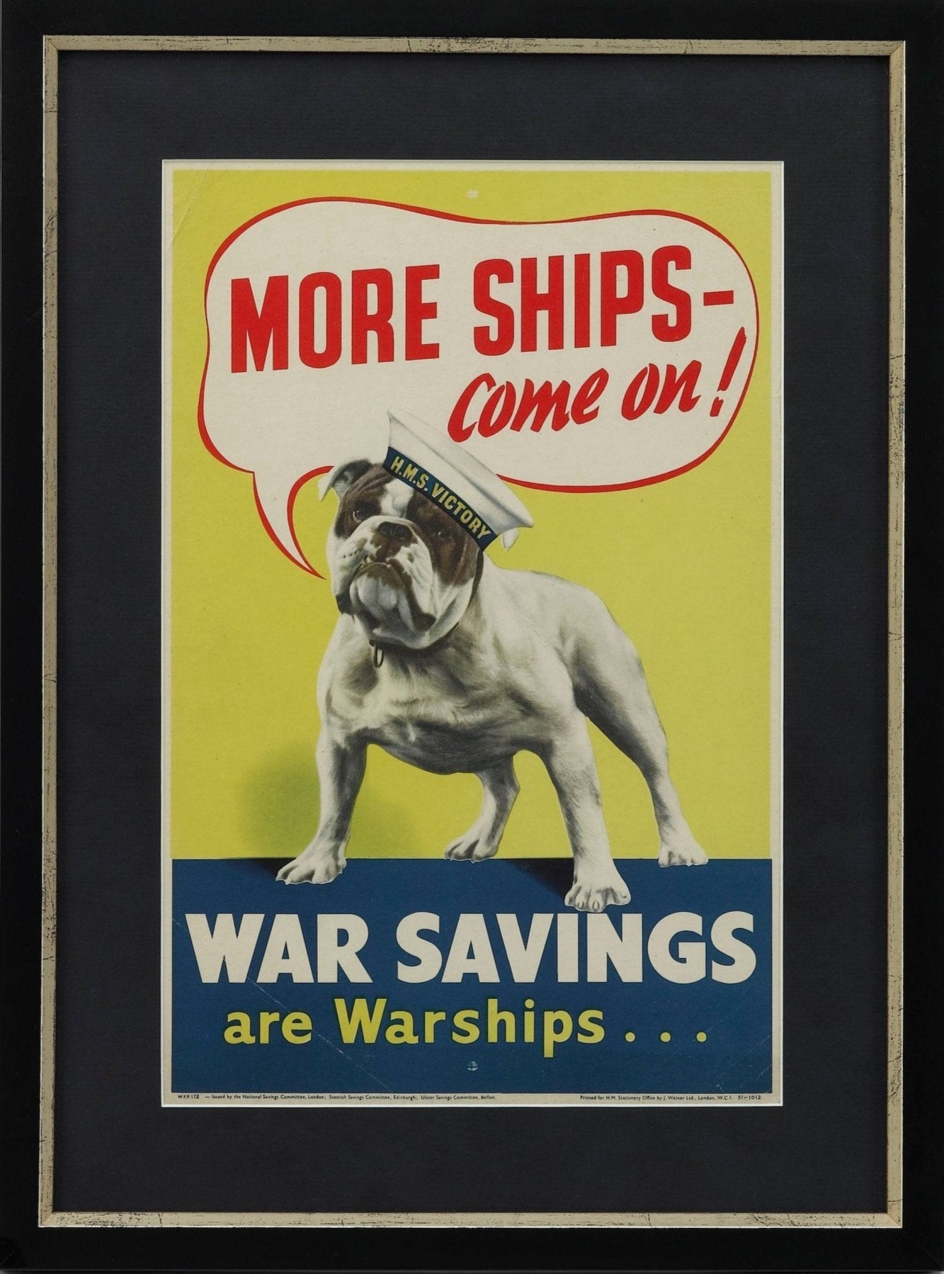 "More Ships - Come on! War Savings are Warships..." Vintage WWII British Poster - The Great Republic