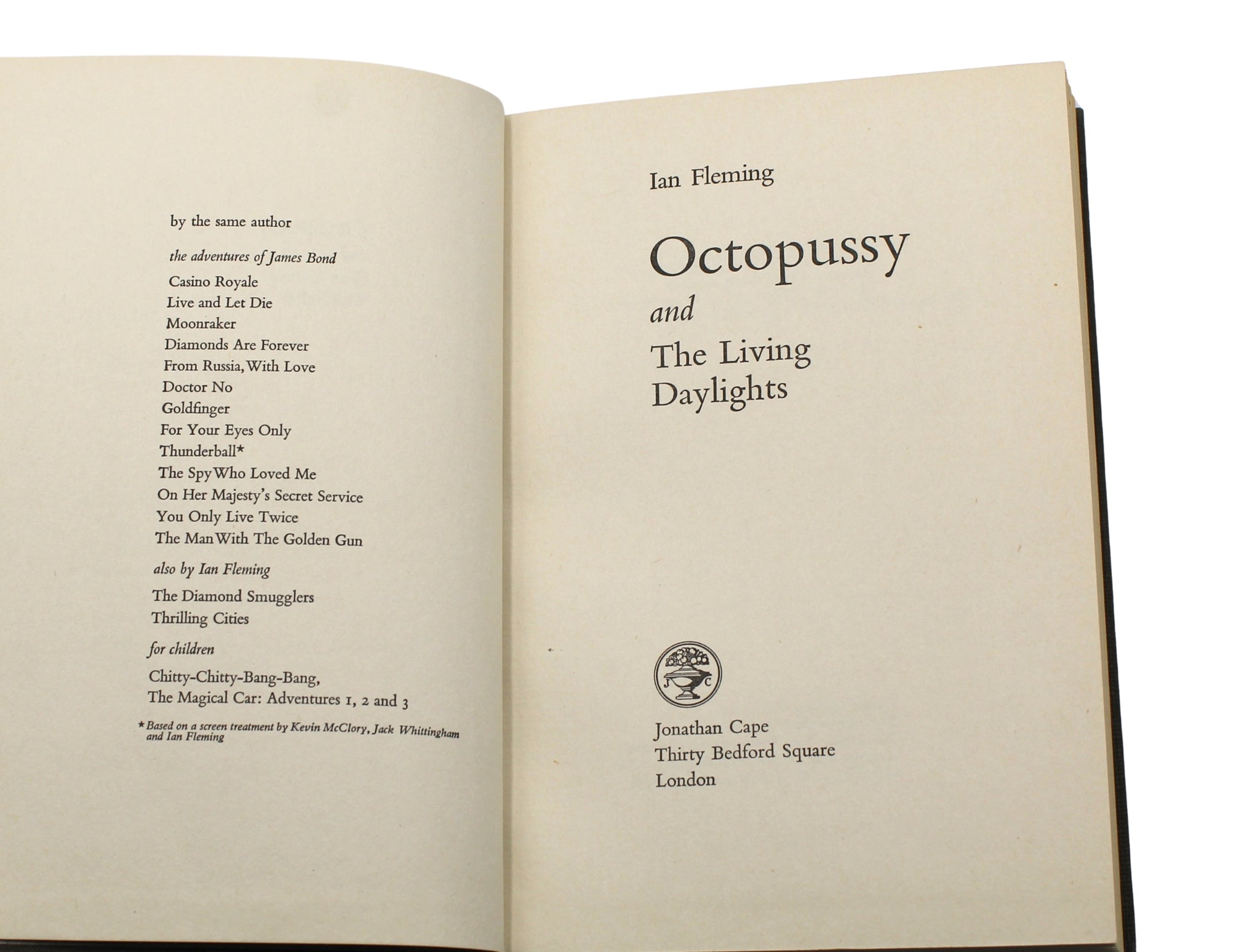 Octopussy and the Living Daylights by Ian Fleming, First Edition in Original Dust Jacket, 1966 - The Great Republic