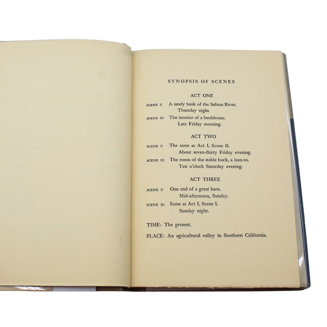 Of Mice and Men: A Play in Three Acts by John Steinbeck, First Edition, in Original Dust Jacket, 1937 - The Great Republic