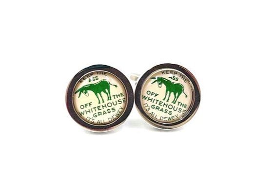 Off The White House Grass Campaign Cufflinks - The Great Republic