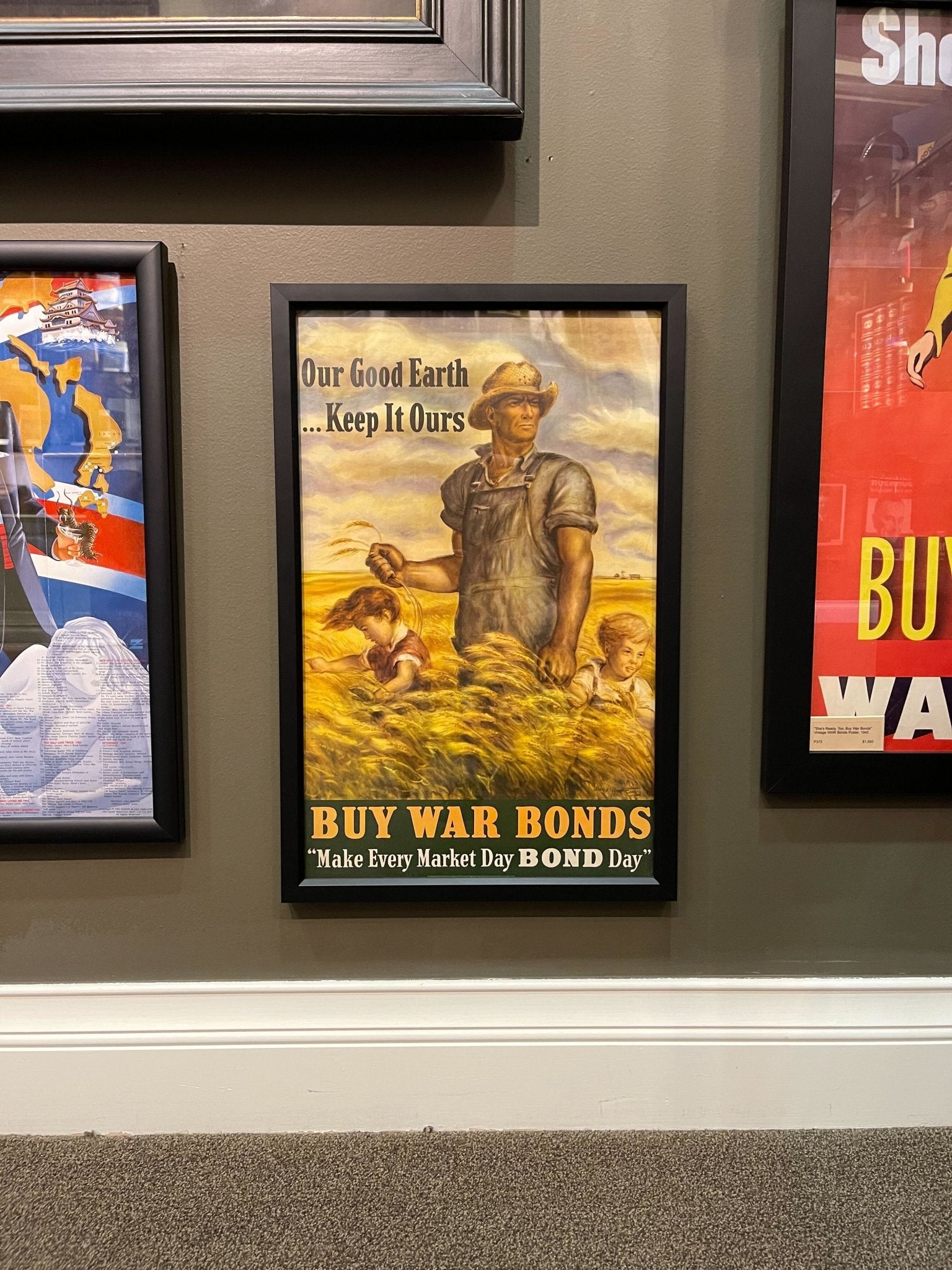 "Our Good Earth... Keep it Ours" Vintage WWII War Bonds Poster by John Steuart Curry, 1943 - The Great Republic