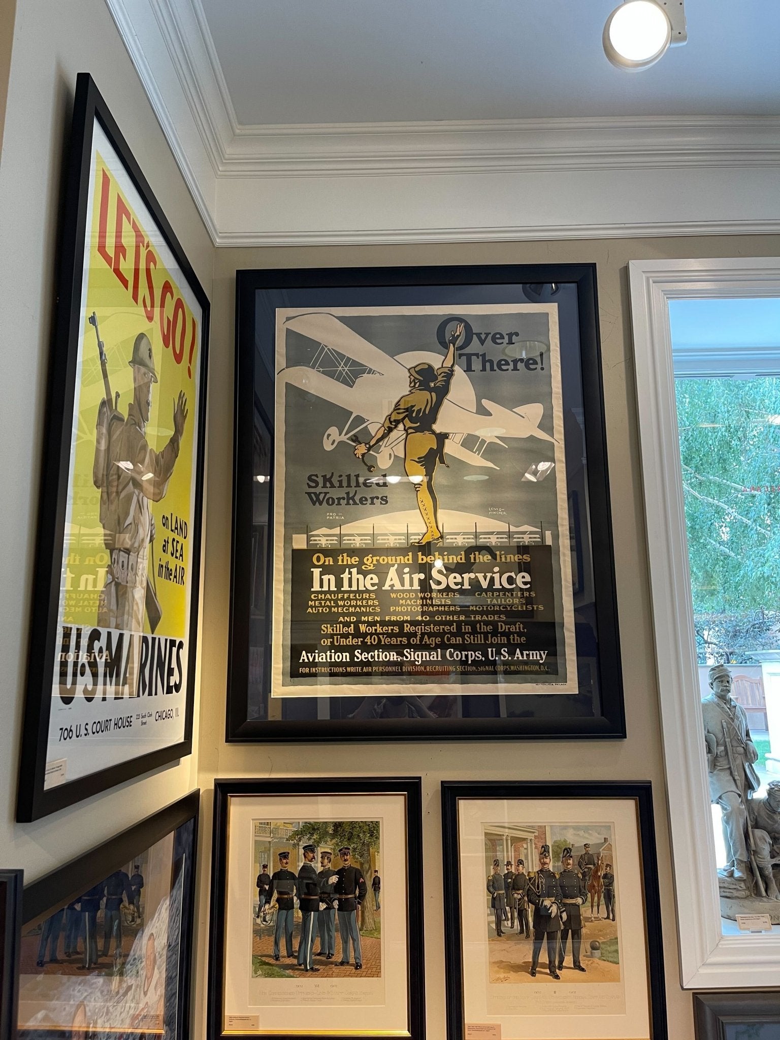 "Over There! In the Air Service" Vintage WWI U.S. Army Signal Corps Recruitment Poster by Louis Fancher, 1918 - The Great Republic