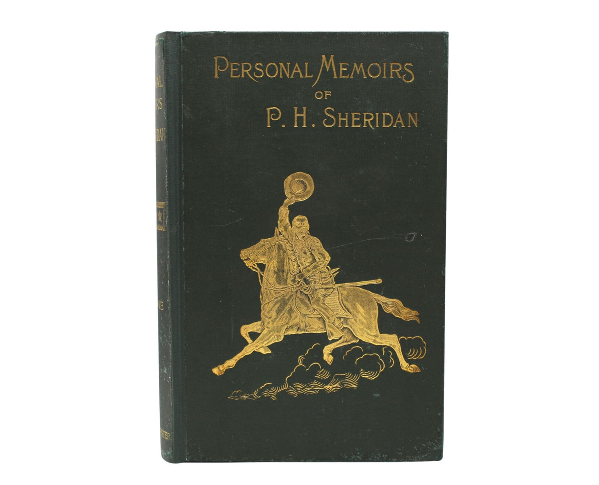 Personal Memoirs of P.H. Sheridan, First Edition, in Shoulder Strap Binding, Two-Volume Set, 1888 - The Great Republic