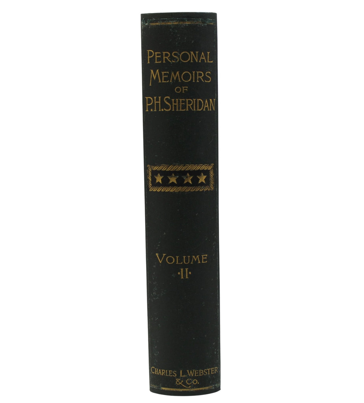 Personal Memoirs of P.H. Sheridan, First Edition, in Shoulder Strap Binding, Two-Volume Set, 1888 - The Great Republic