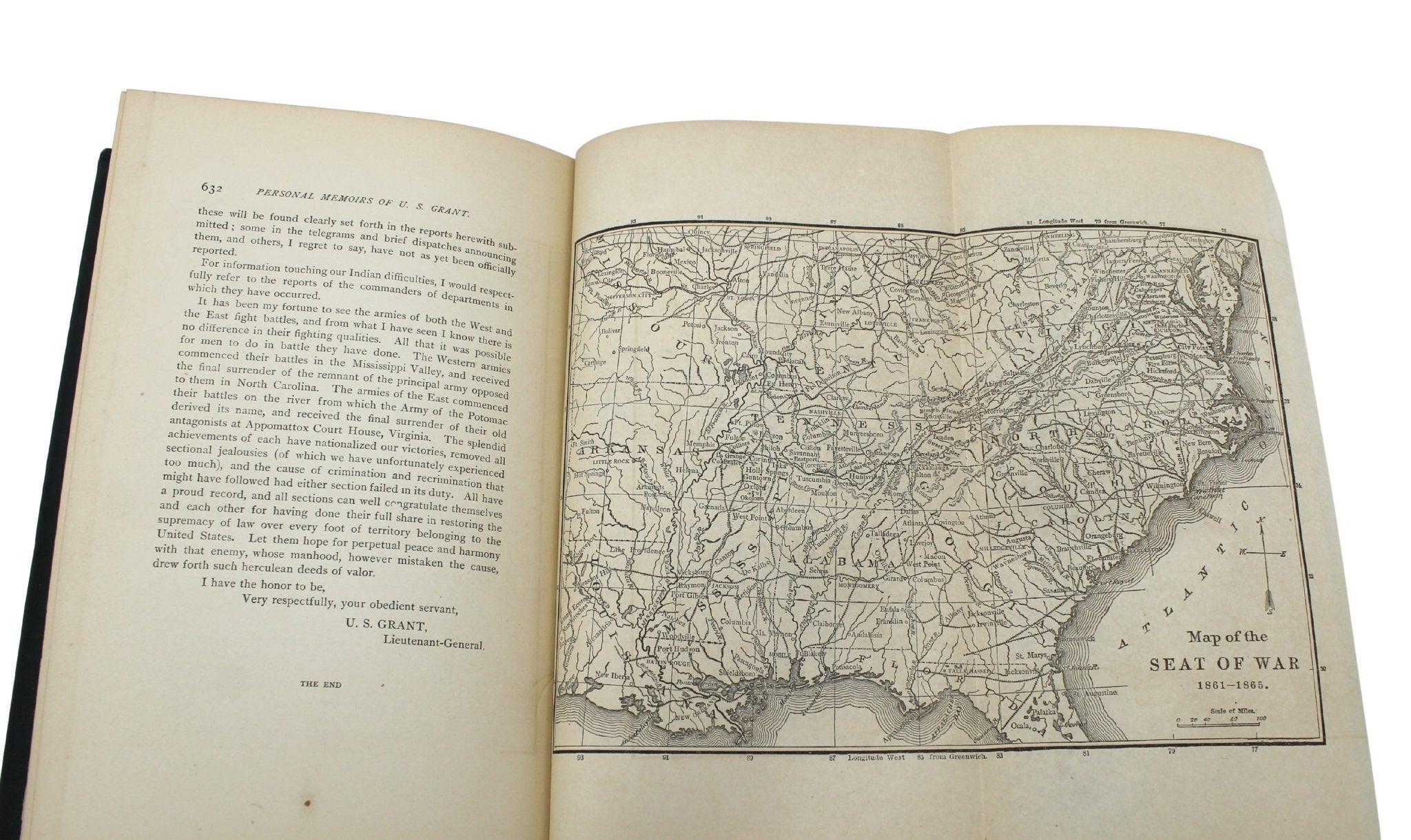 Personal Memoirs of U.S. Grant, First Edition, Two - Volume Set, Circa 1885 - 1886 - The Great Republic