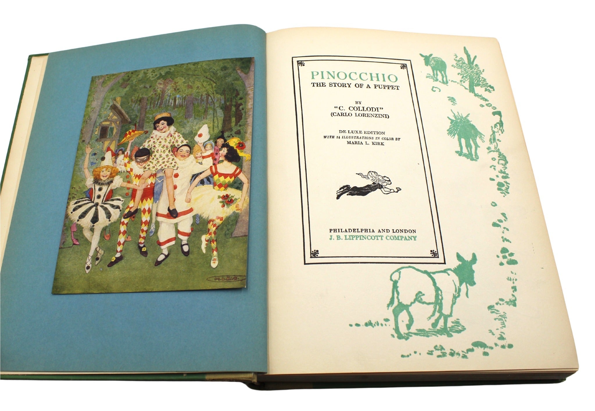 Pinocchio: The Story of a Puppet by C. Collodi, Illustrated by Maria L. Kirk, Deluxe Edition, 1920 - The Great Republic