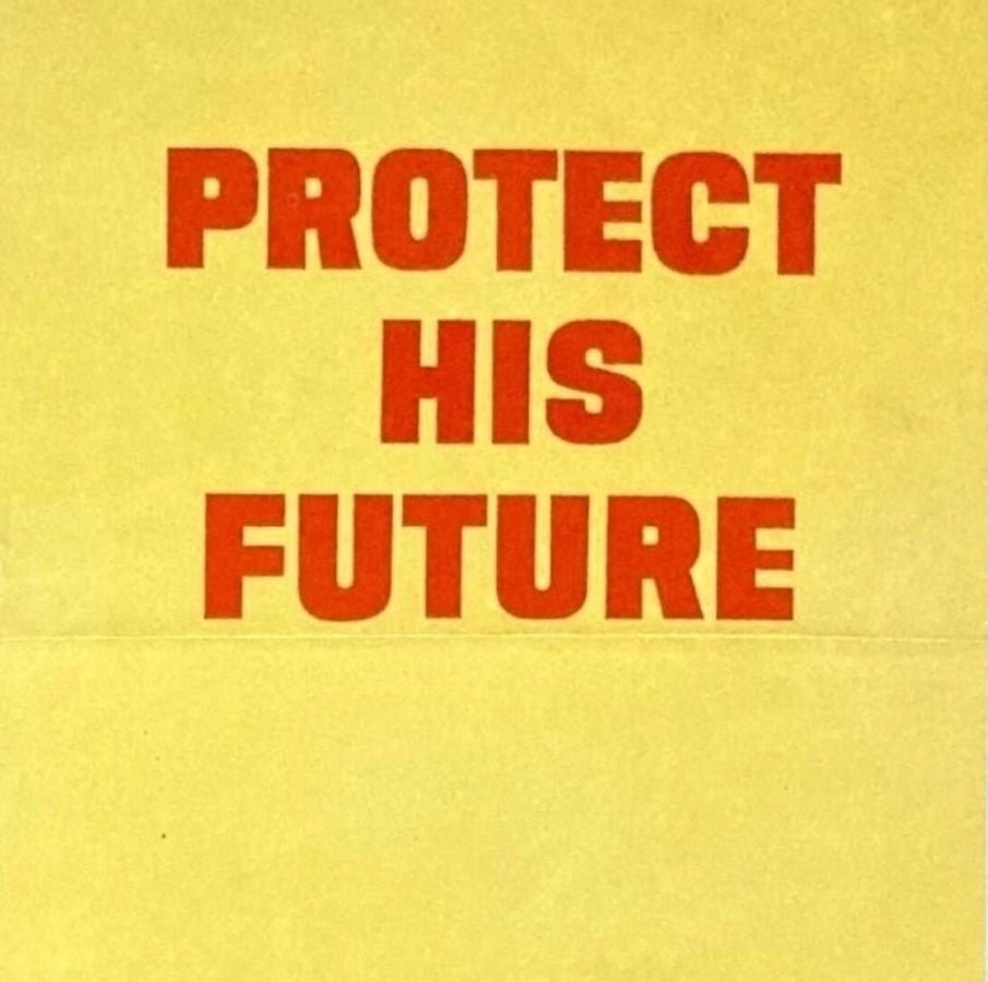 "Protect His Future. Buy and Keep War Bonds." Vintage WWII Poster by Ruth Nichols, 1944 - The Great Republic
