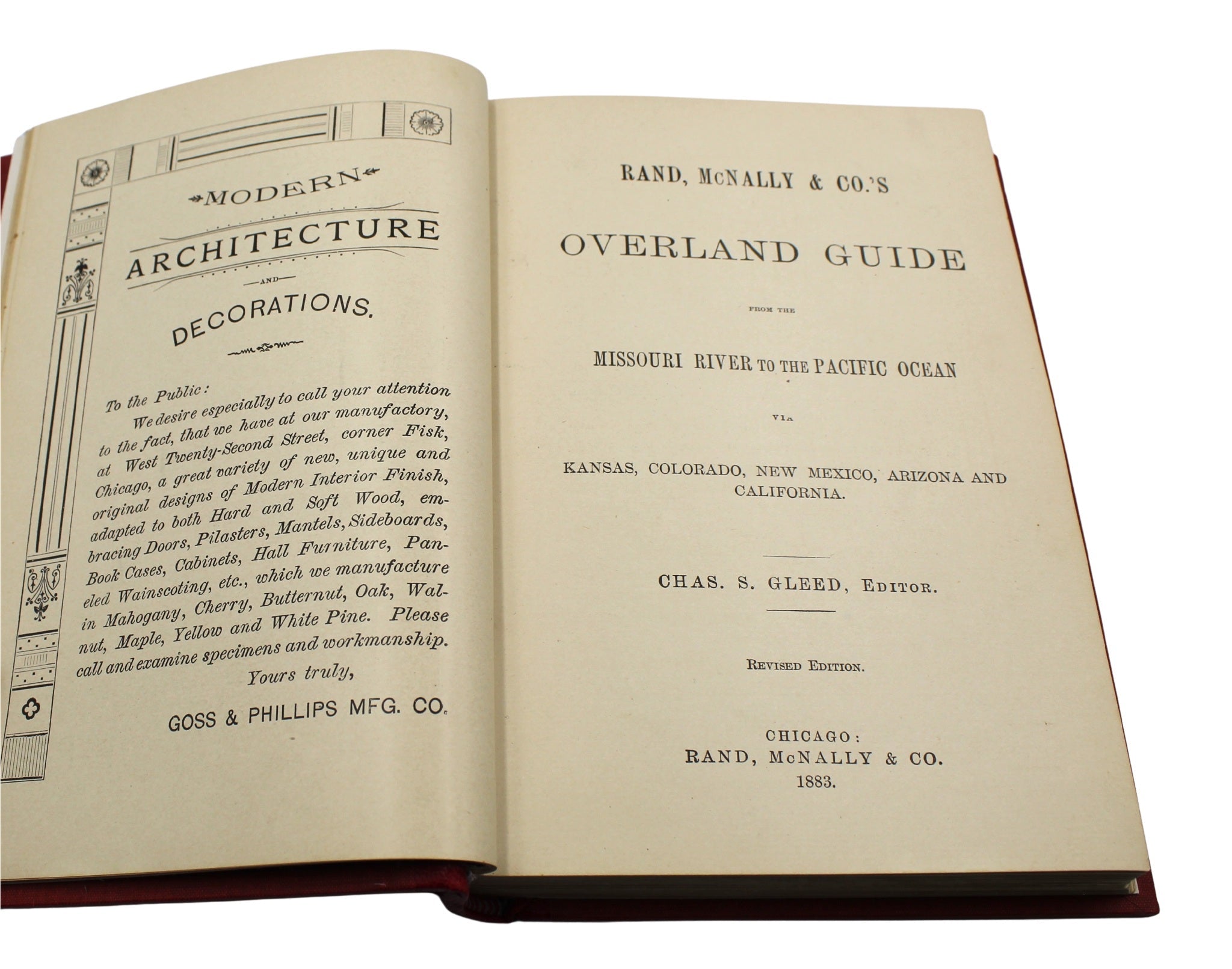 Rand, McNally & Co.'s Overland Guide From the Missouri River to the Pacific Ocean, Revised Edition, 1883 - The Great Republic