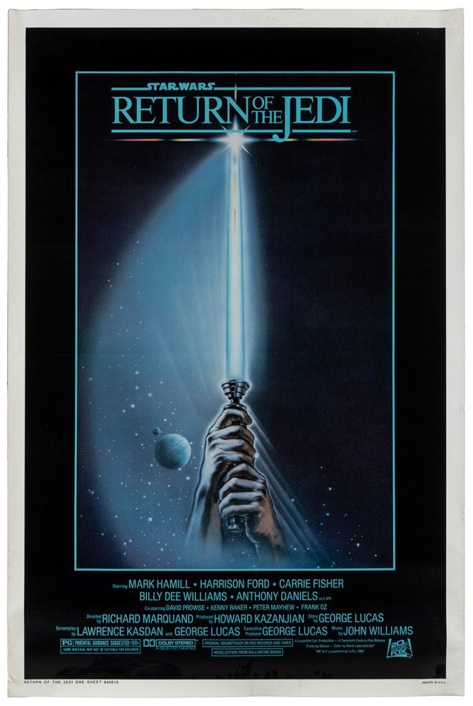 "Return of the Jedi" Vintage Movie Poster, Illustrated by Tim Reamer, 1983 - The Great Republic