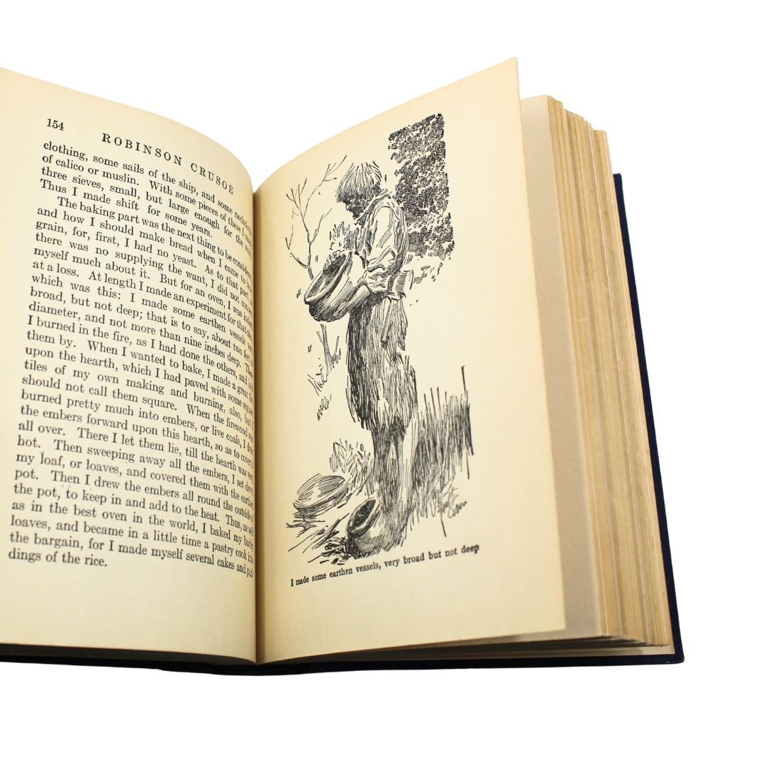 Robinson Crusoe by Daniel Defoe, Illustrated by Frank Goodwin, 1925 - The Great Republic