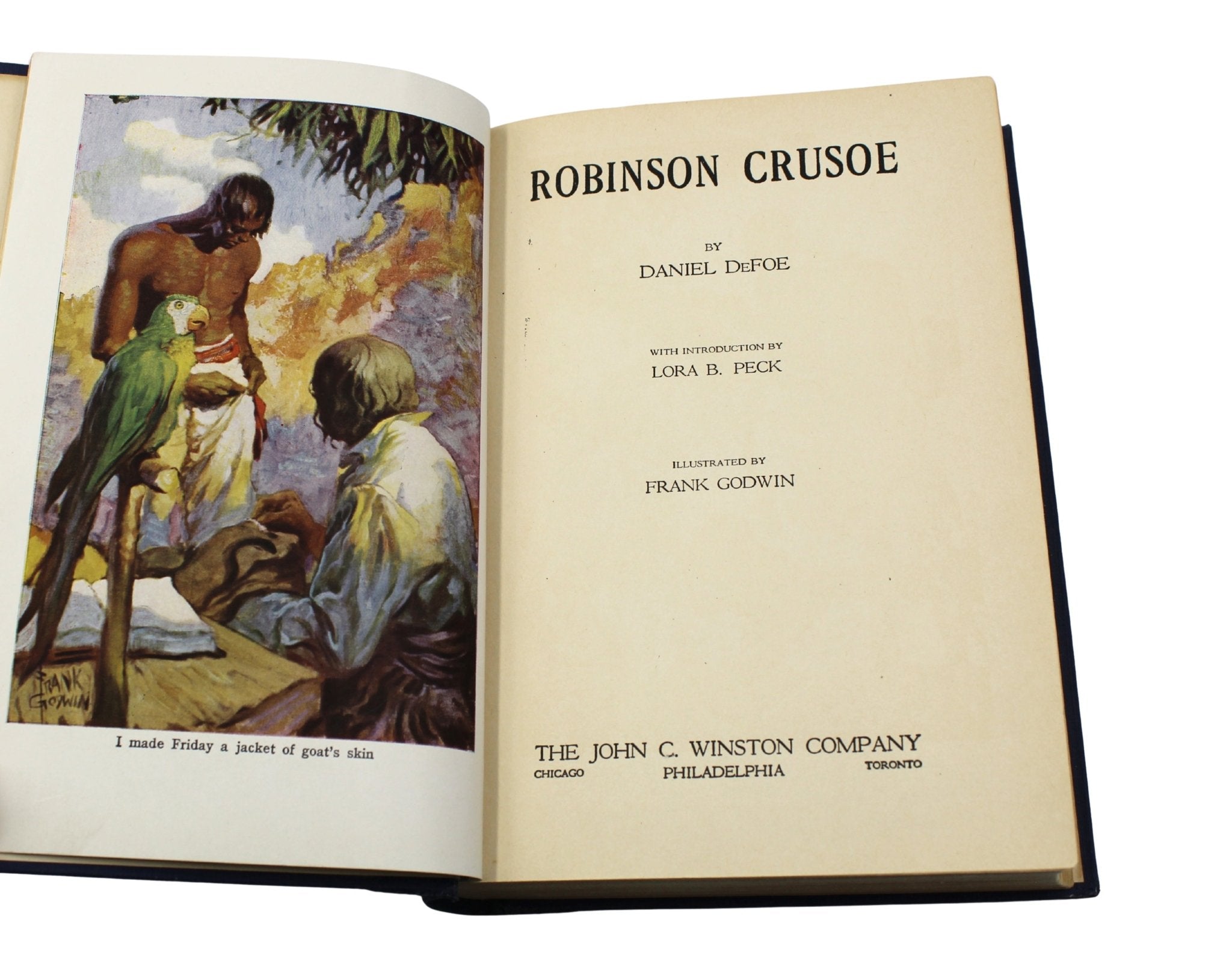 Robinson Crusoe by Daniel Defoe, Illustrated by Frank Goodwin, 1925 - The Great Republic
