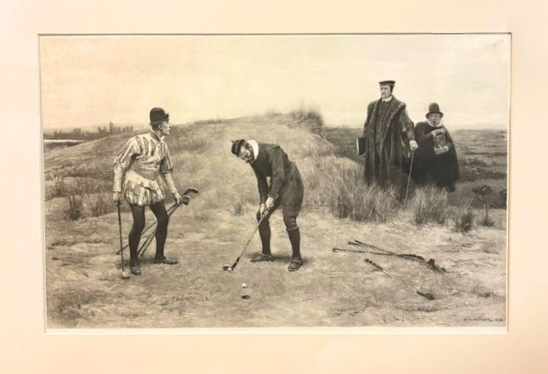 "Sabbath Breakers" Golf Engraving by J. C. Dollman, 1896 - The Great Republic