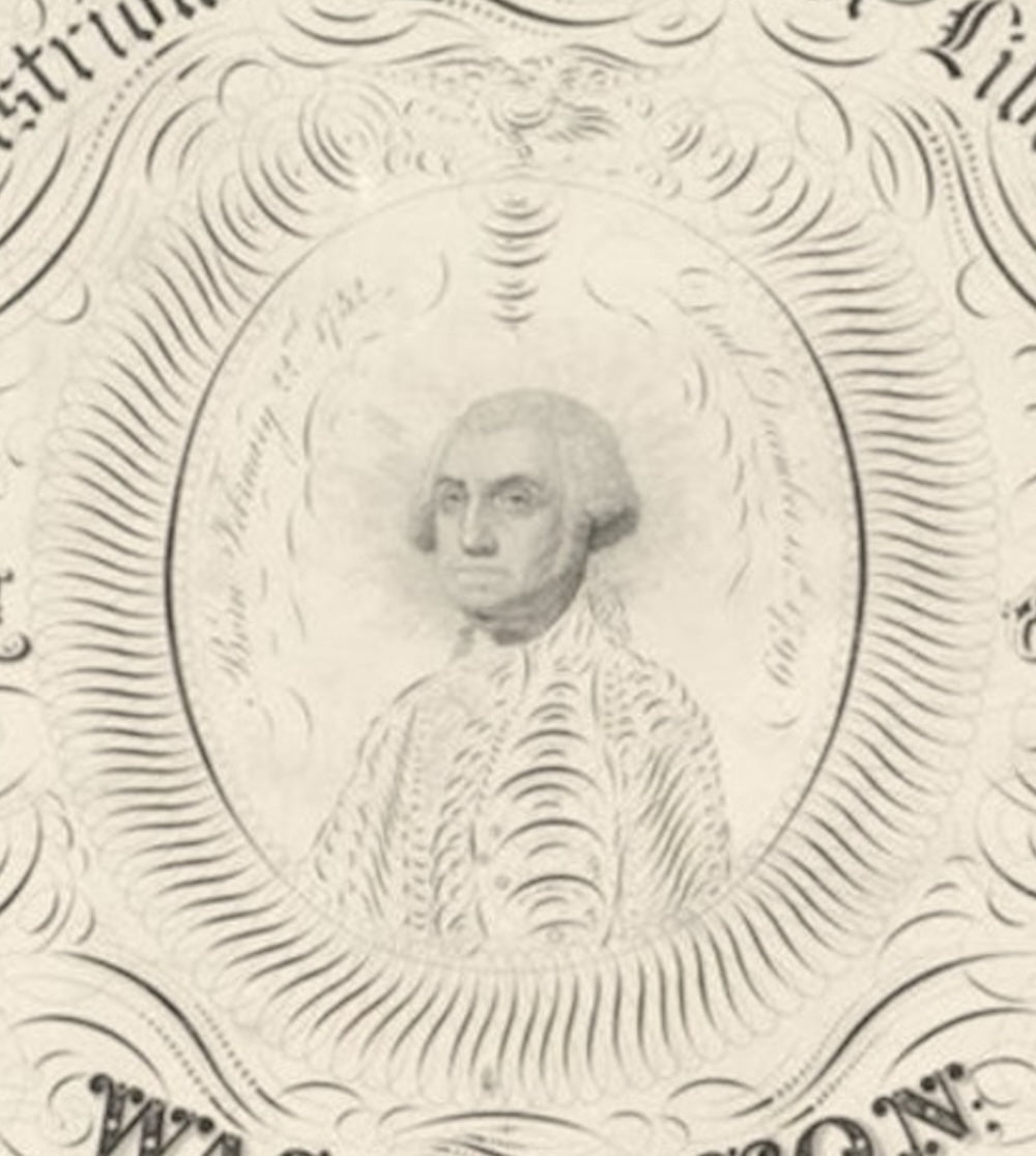 "Sacred to the Memory of the Illustrious Champion of Liberty General George Washington" Engraving by John Donlevy, 1840 - The Great Republic