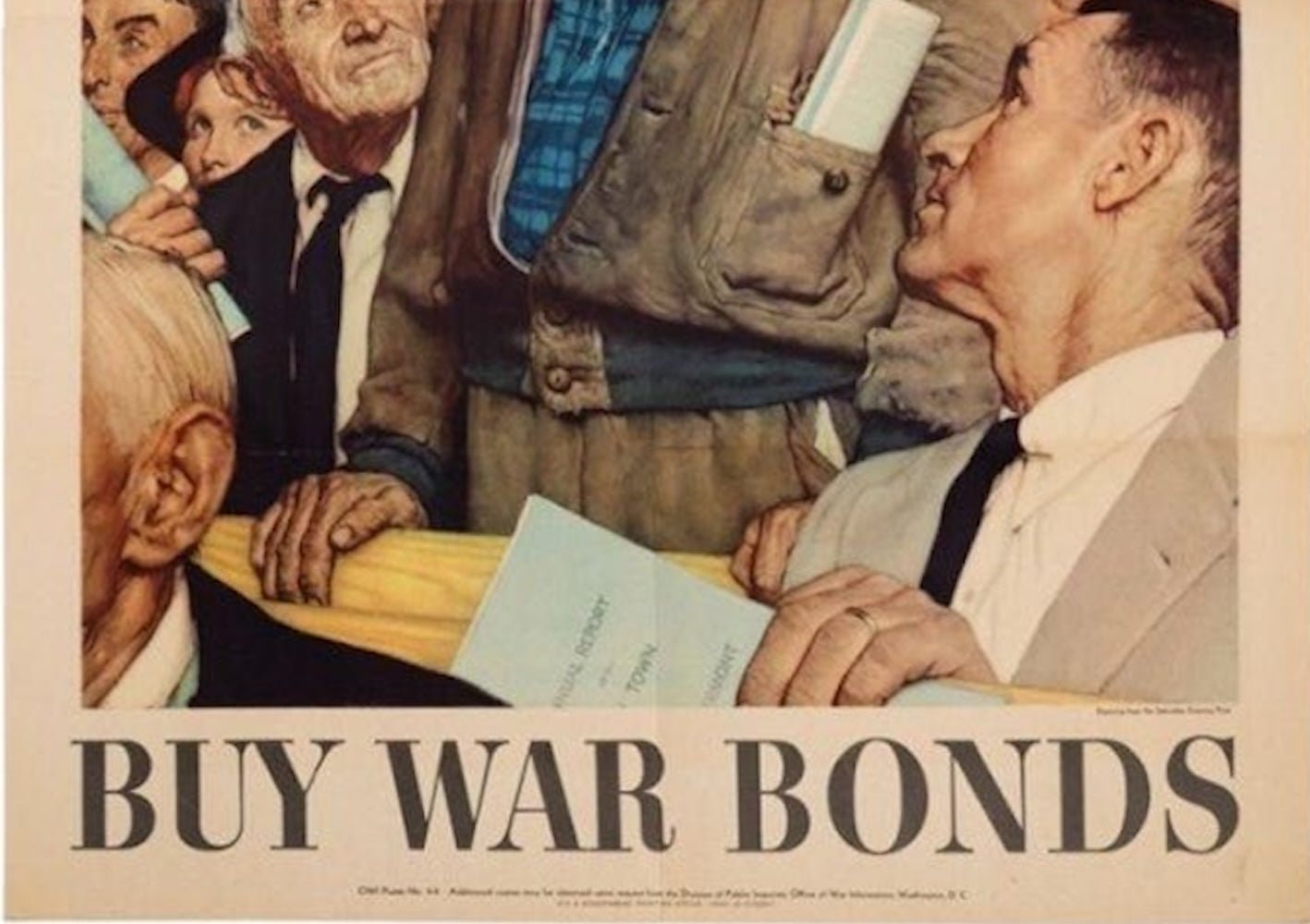 "Save Freedom of Speech. Buy War Bonds" Vintage WWII Poster by Norman Rockwell, 1943 - The Great Republic