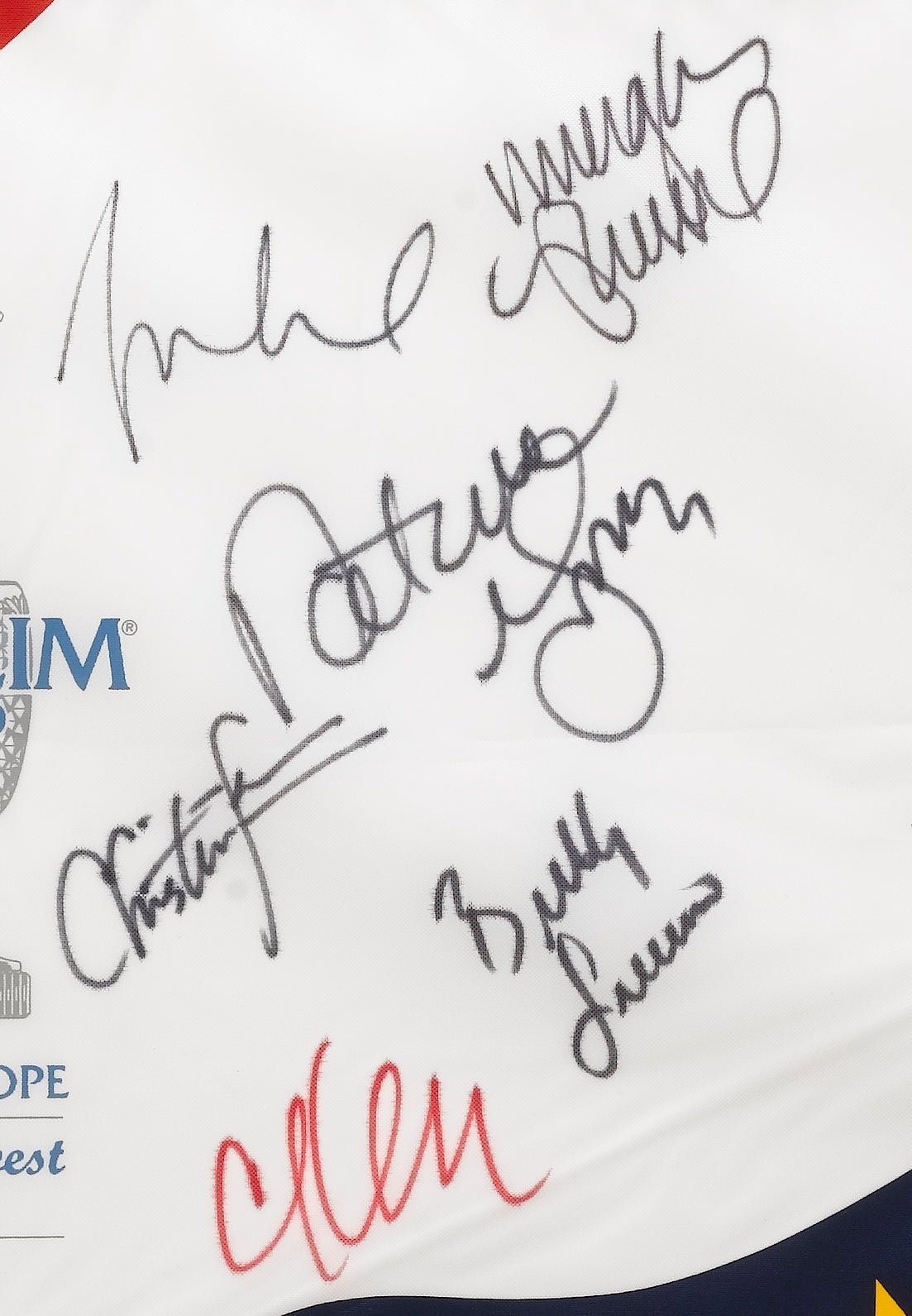 Solheim Cup Matches U.S. Team Signed Pin Flag - USA 16 vs. EUROPE 12, Circa 2009 - The Great Republic