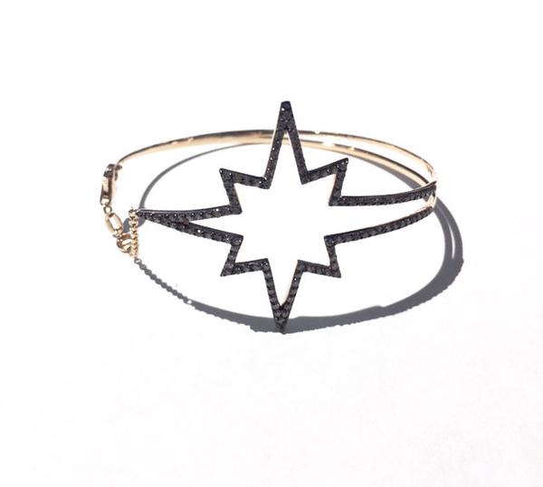 Star Bangle with Champagne and Black Diamonds - The Great Republic