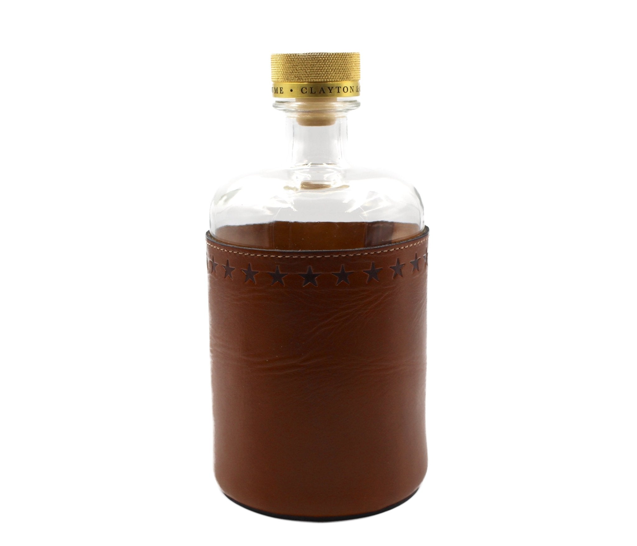 Star Stamped Leather Wrapped Decanter - The Great Republic