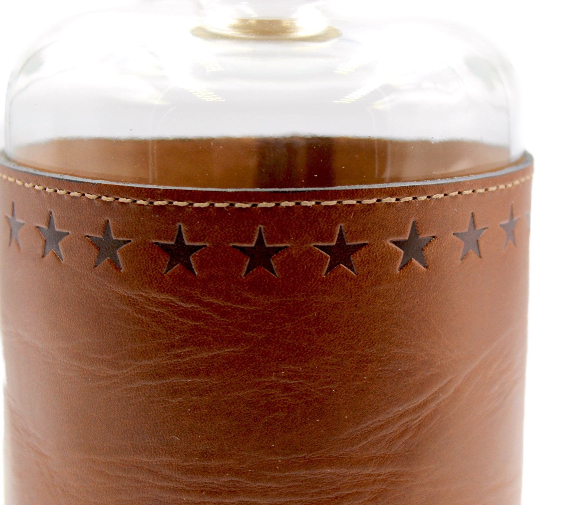 Star Stamped Leather Wrapped Decanter - The Great Republic