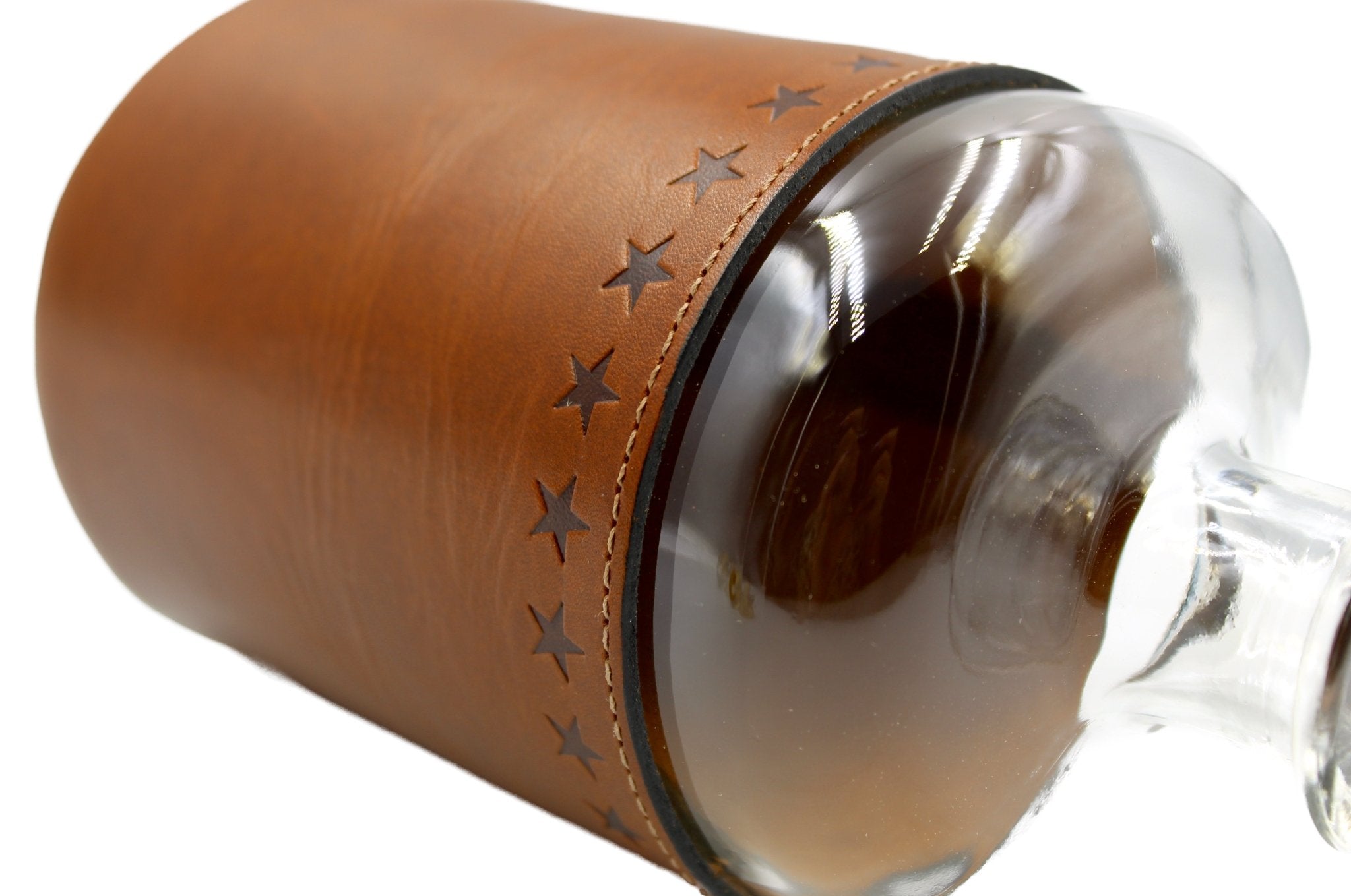Star Stamped Leather Wrapped Decanter - The Great Republic