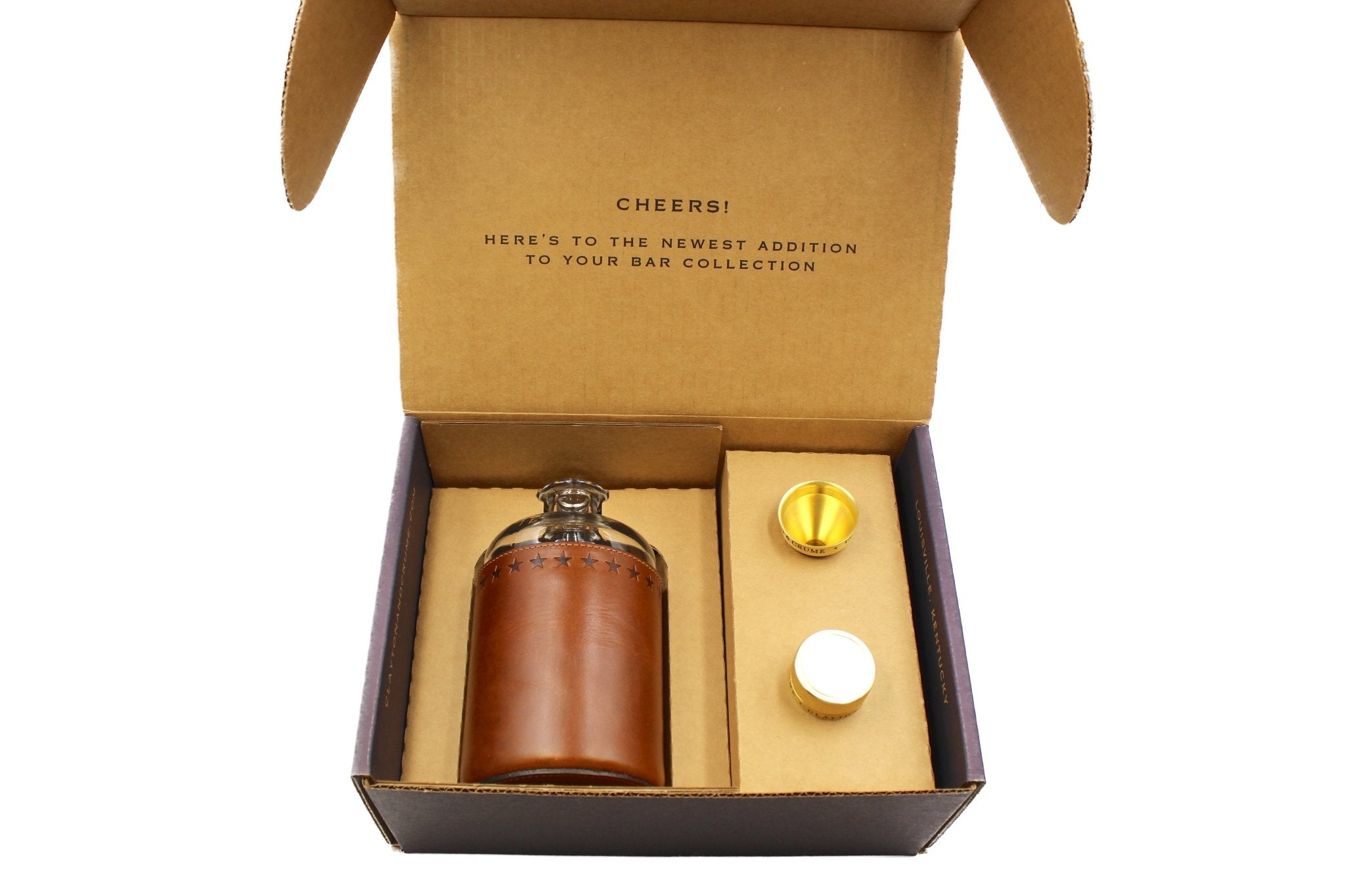 Star Stamped Leather Wrapped Decanter - The Great Republic