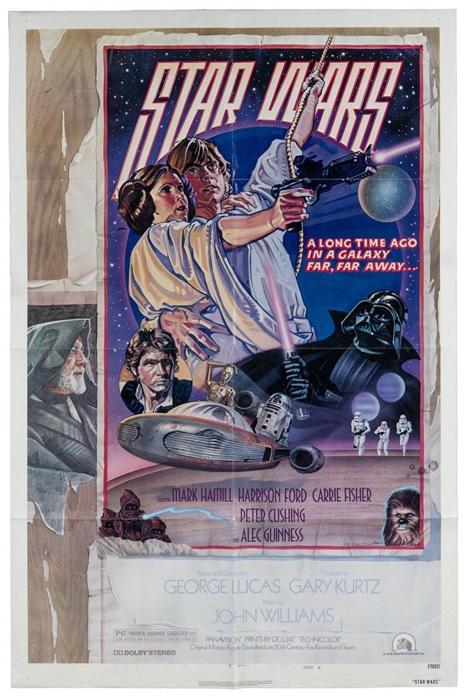 "Star Wars" Vintage Movie Poster, Illustrated by Charlie White III, 1978 - The Great Republic