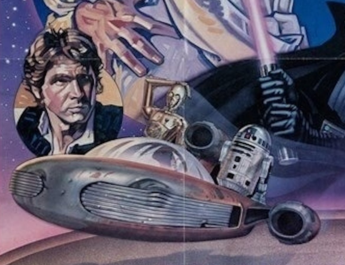 "Star Wars" Vintage Movie Poster, Illustrated by Charlie White III, 1978 - The Great Republic
