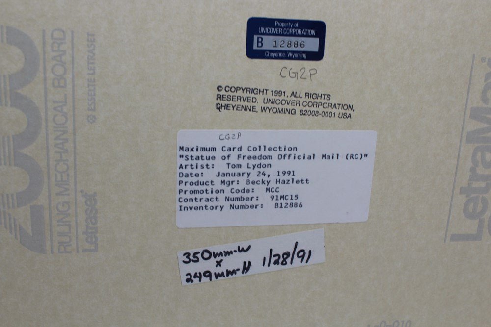 "Statue of Freedom" by Tom Lydon, Original Chalk on Paper, 1991 - The Great Republic