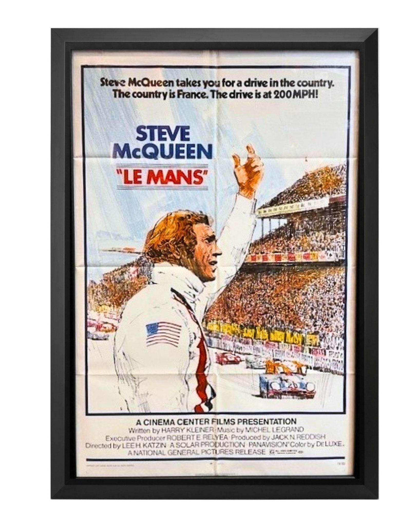 "Steve McQueen. Le Mans" Vintage Movie Poster, 1971 - The Great Republic
