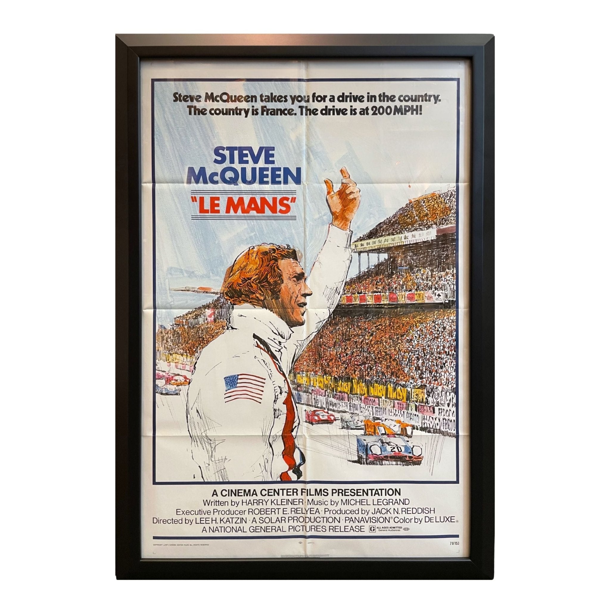 "Steve McQueen. Le Mans" Vintage Movie Poster, 1971 - The Great Republic