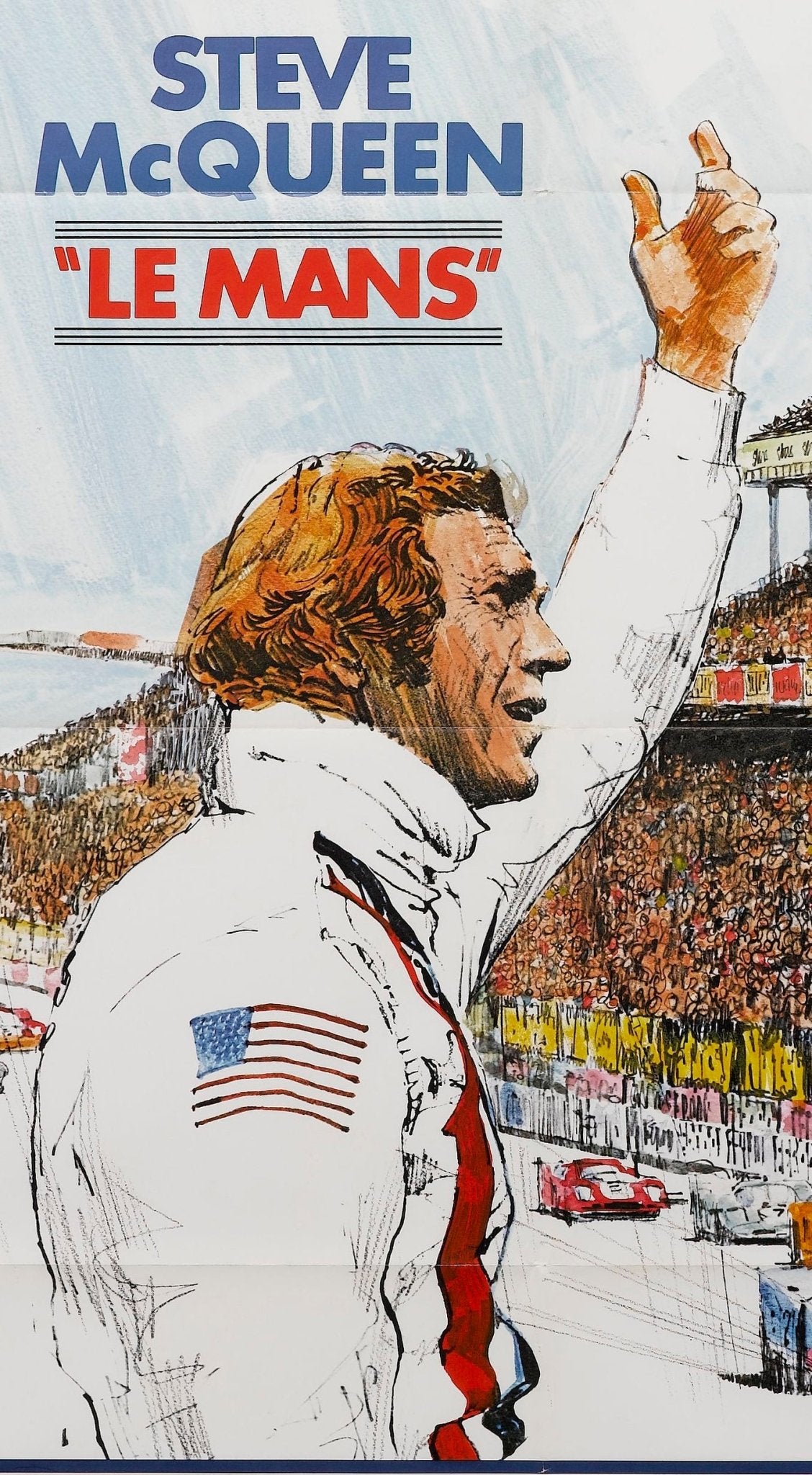 "Steve McQueen. Le Mans" Vintage Movie Poster, 1971 - The Great Republic