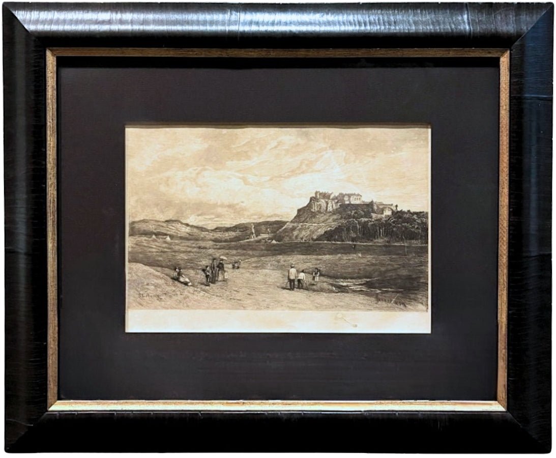 “Stirling Castle Links” Antique Golf Etching by George Aikman, 1893 - The Great Republic
