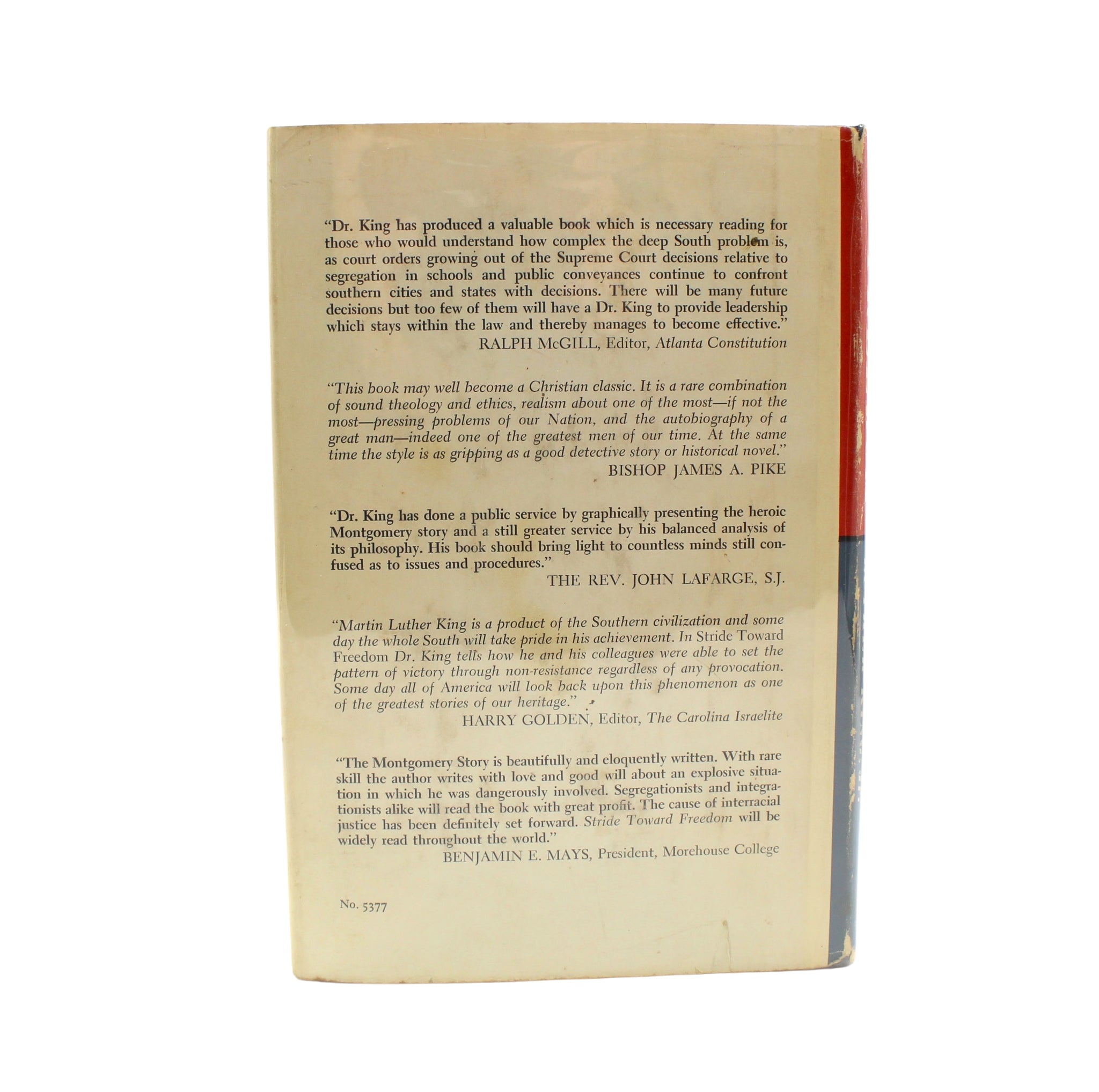 Stride Toward Freedom by Martin Luther King, Jr., First Edition in Original Dust Jacket, 1958 - The Great Republic