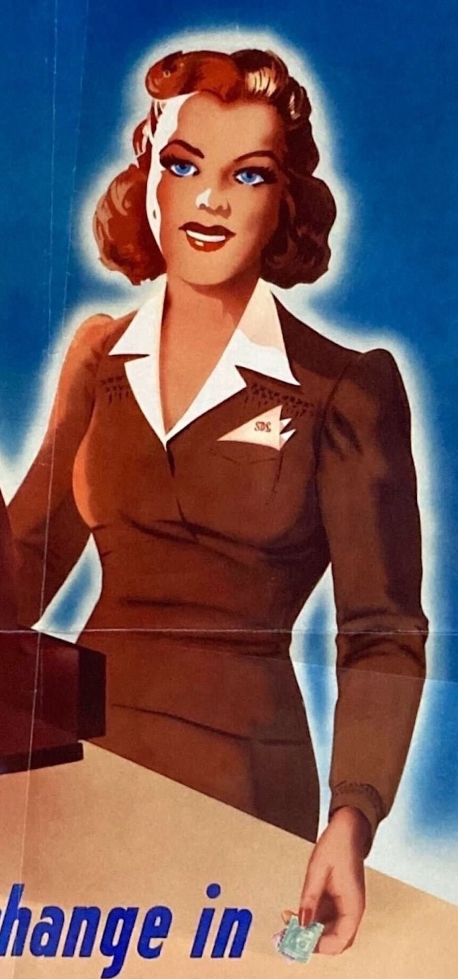 "Take Part of your change in War Savings Stamps" Vintage WWII Poster, 1942 - The Great Republic