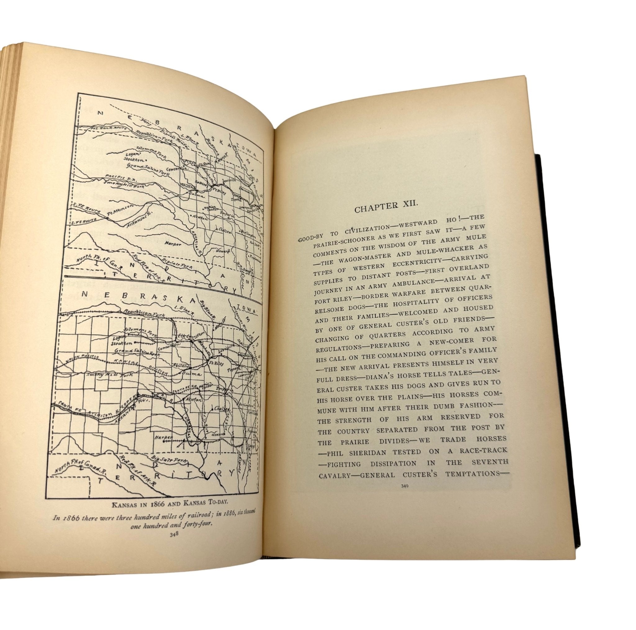 Tenting on the Plains, or General Custer in Kansas and Texas, by Elizabeth B. Custer, First Edition, in Original Boards, 1887 - The Great Republic
