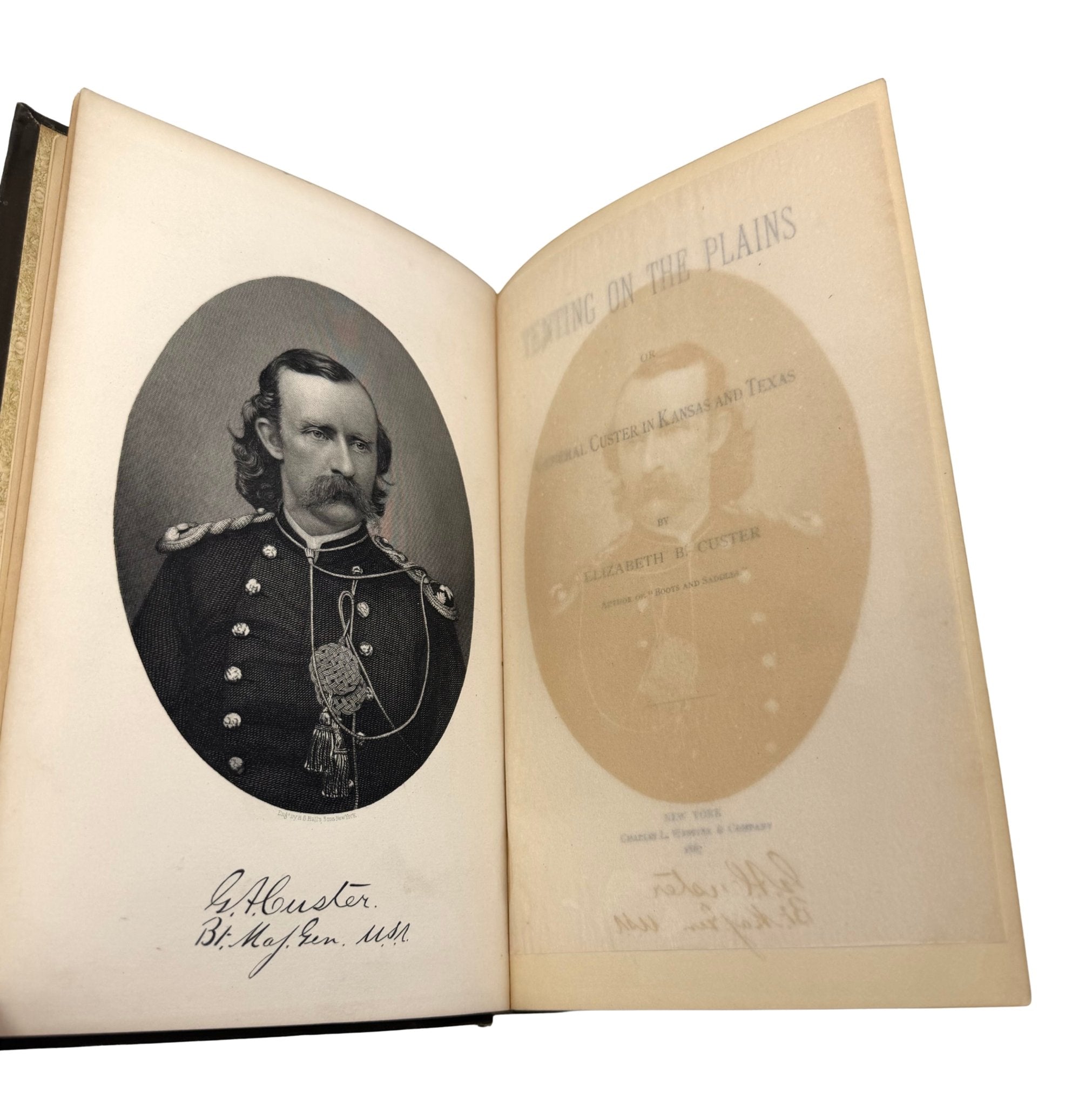 Tenting on the Plains, or General Custer in Kansas and Texas, by Elizabeth B. Custer, First Edition, in Original Boards, 1887 - The Great Republic