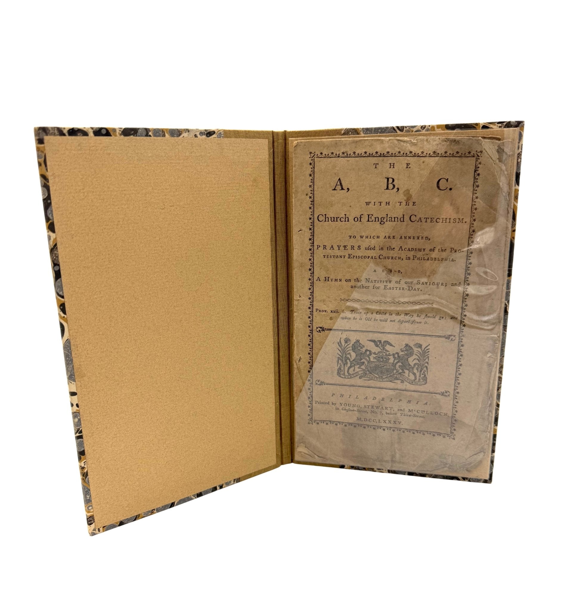 The A, B, C. With The Church of England Catechism, Published by Young, Stewart and McCulloch, First Edition, Second Issue, 1785 - The Great Republic