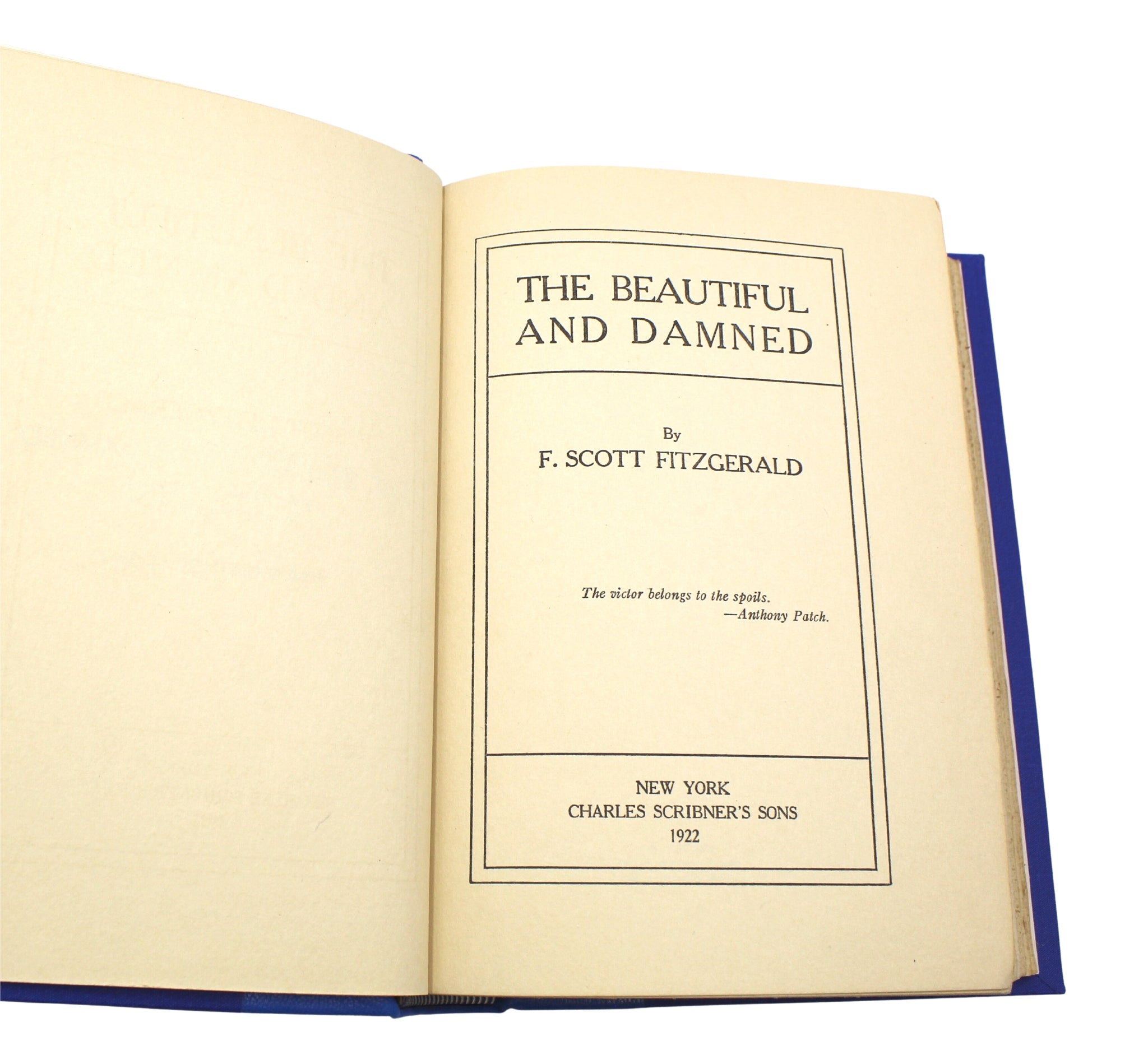 The Beautiful and the Damned by F. Scott Fitzgerald, First Edition, First State, 1922 - The Great Republic
