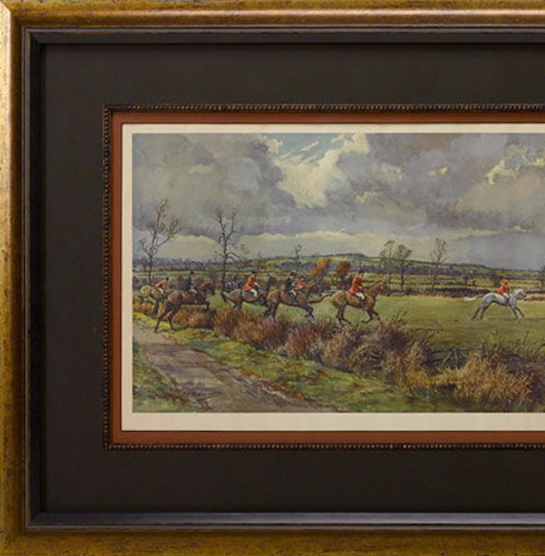 The Bicester & Warden Hill Fox Hunting Print, Signed by Frank Algernon Stewart, Circa 1935 - The Great Republic