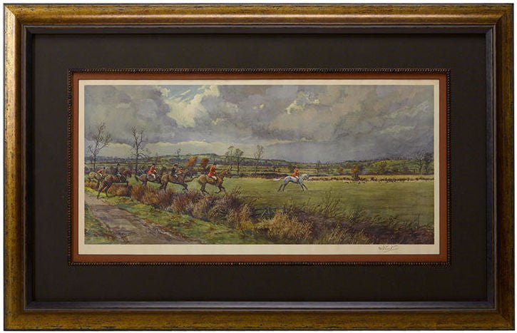 The Bicester & Warden Hill Fox Hunting Print, Signed by Frank Algernon Stewart, Circa 1935 - The Great Republic