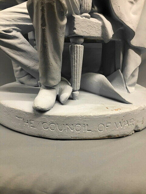 "The Council of War" Cast Plaster Sculpture by John Rogers, 1868 - The Great Republic