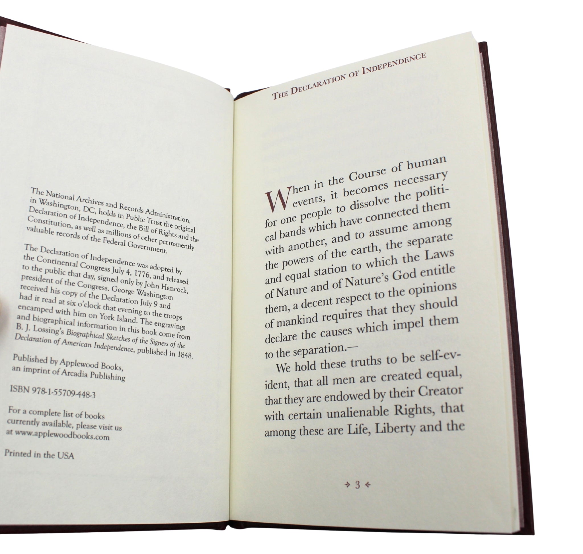 The Declaration of Independence with Short Biographies of Its Signers - The Great Republic