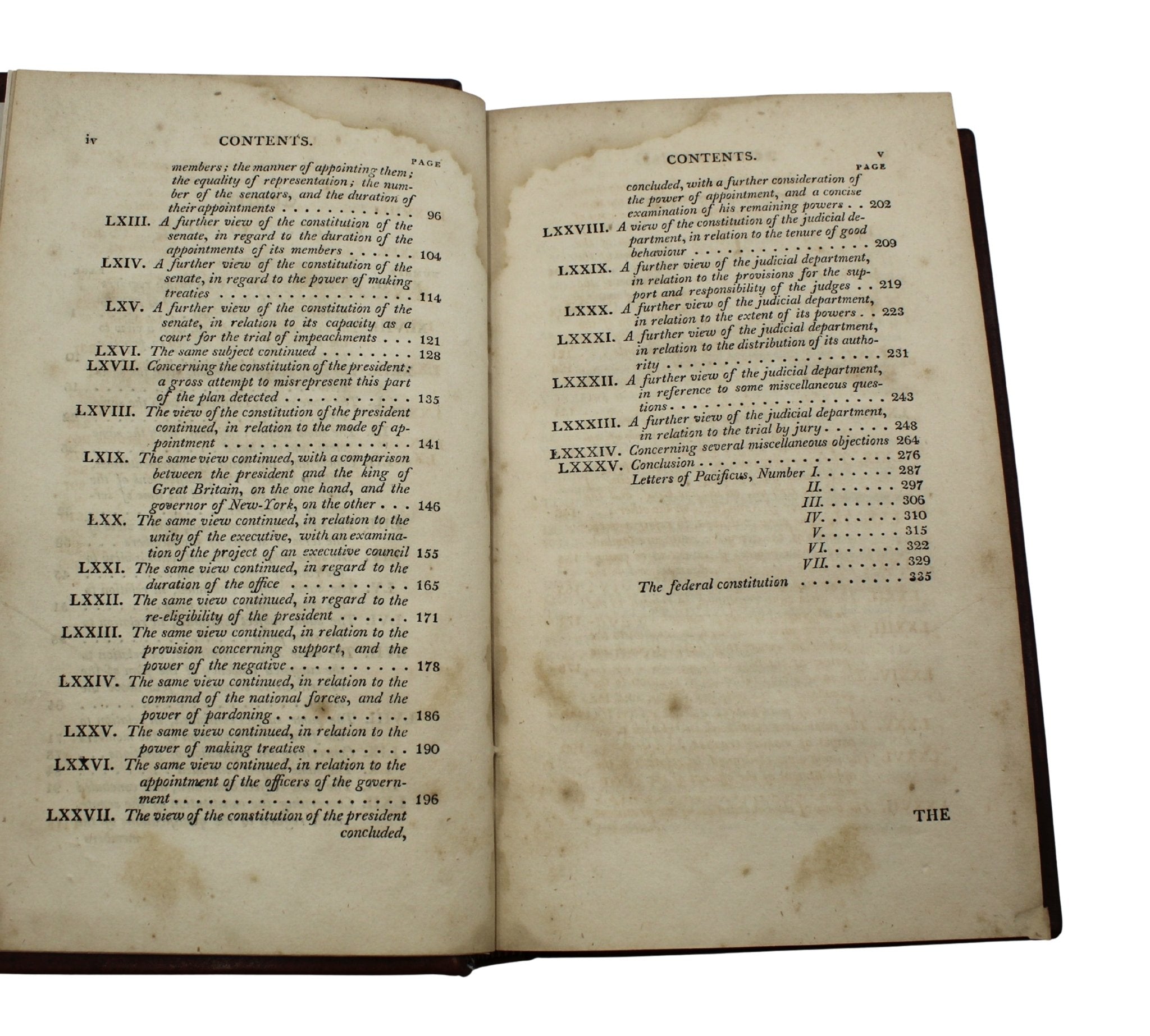 The Federalist, on The New Constitution by Publius, Second Edition, in Two Volumes, 1802 - The Great Republic