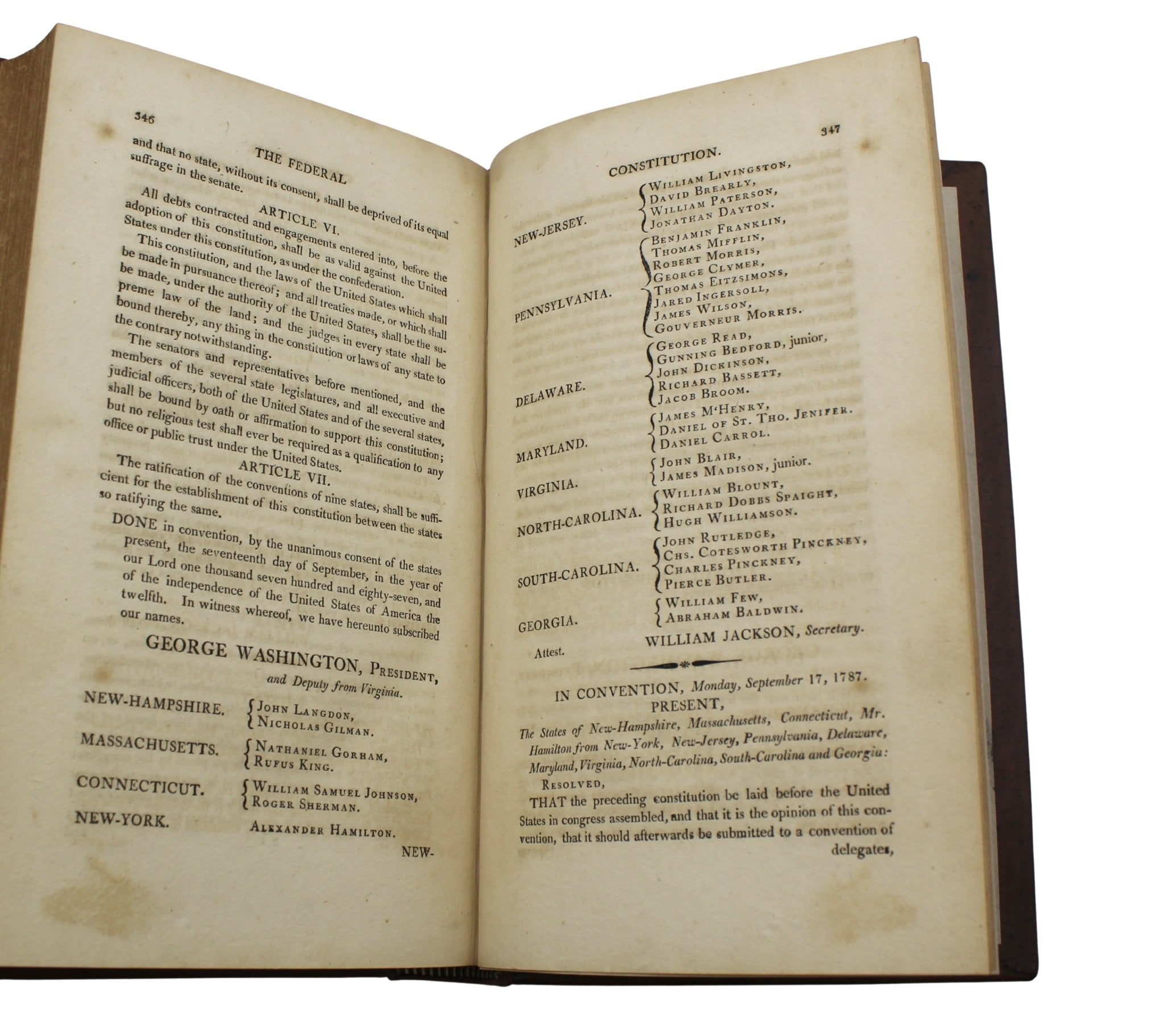 The Federalist, on The New Constitution by Publius, Second Edition, in Two Volumes, 1802 - The Great Republic
