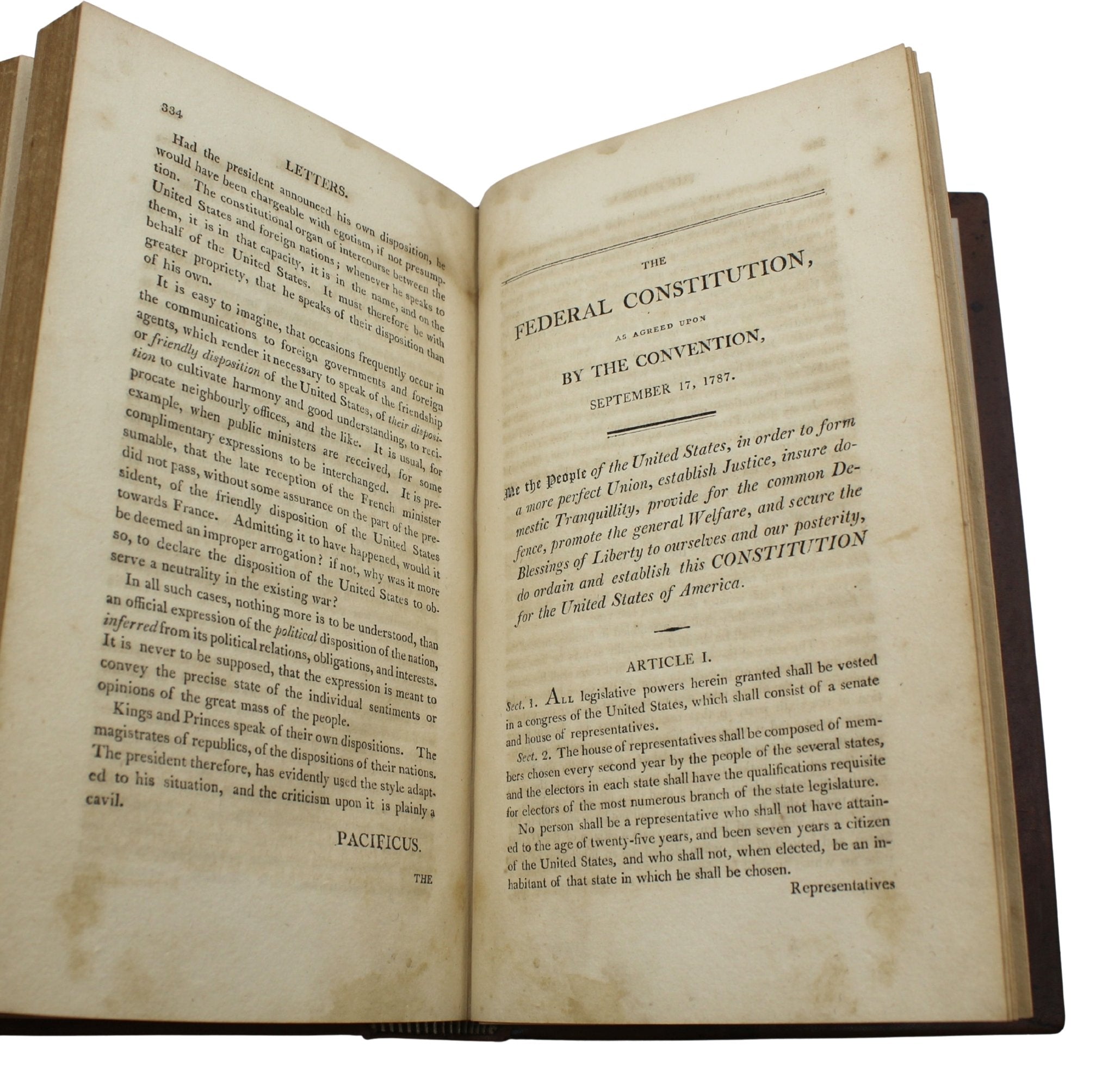 The Federalist, on The New Constitution by Publius, Second Edition, in Two Volumes, 1802 - The Great Republic